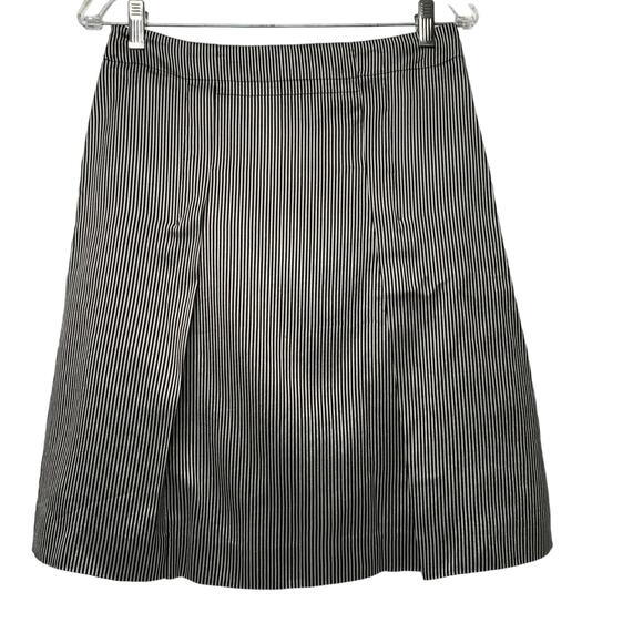 Hugo Boss Skirt Size 4 Mini Gray Black Stripped Pleated Y2K silk cotton blend - Picture 3 of 15